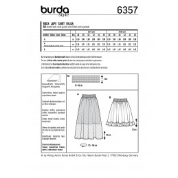 Burda Style Misses' Side Pleat Skirt A Line Summer Wear Sewing Pattern 6342