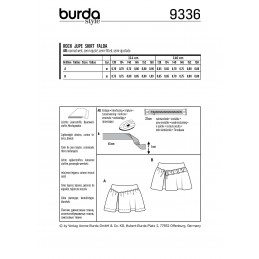 Burda Style Child's Hip Yoke and Gathered Skirt Sewing Pattern 9336