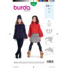 Burda Sewing Pattern 9335 Style Child's Fashion Pullover Jumper Sleeve Options