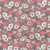 100% Cotton Poplin Fabric Rose & Hubble White Poppy Poppies Floral Flower