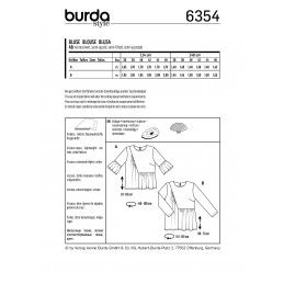 Burda Style Misses' Designer Blouse with Swingy Styling Sewing Pattern 6354