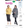 Burda Style Misses' Designer Loose Fitting Coat With Two Lengths Sewing Pattern 6372
