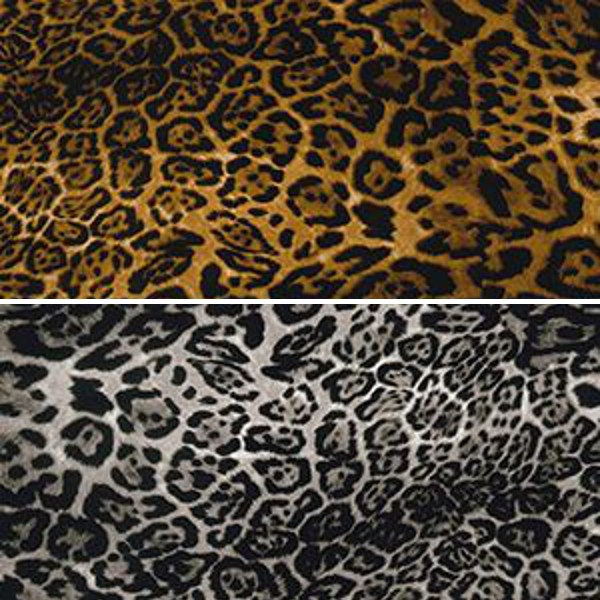 Leopard 100% Cotton Poplin Fabric Rose & Hubble Leopard Or Lynx Animal Skin Print Safari