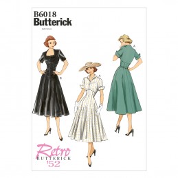 Butterick Sewing Pattern 6018 Women's Retro Evening Dress Flared Skirt E5 14-22