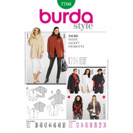 Burda Style Misses' Designer Formal Winter Coat Sewing Pattern 7700