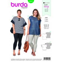 Burda Style Womans' Simple Casual Fitting Tops Sewing Pattern 6786