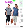 Burda Sewing Pattern 6445 Style Womans' Simple Casual Fitting Tops