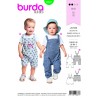 Burda Sewing Pattern 9337 Style Infant Babies Summer Bibbed Trousers