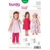 Burda Sewing Pattern 9437 Style Infant Babies Summer Dress and Trousers