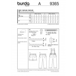 Burda Style Children's Smart Fitted Shorts and Trousers Sewing Pattern 9365