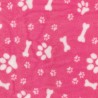 Polar Fleece Anti Pil Fabric Dog Paw Prints & Bones Puppy Puppies Pet Blanket