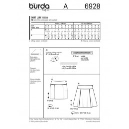 Burda Style Misses' Fashionable Skirt with Two Shapes Sewing Pattern 6928