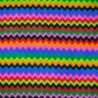 Polar Fleece Anti Pil Fabric Rainbow Crazy Zig Zag Chevron Stripes