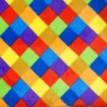 Polar Fleece Anti Pil Fabric Multi Coloured Check Squares