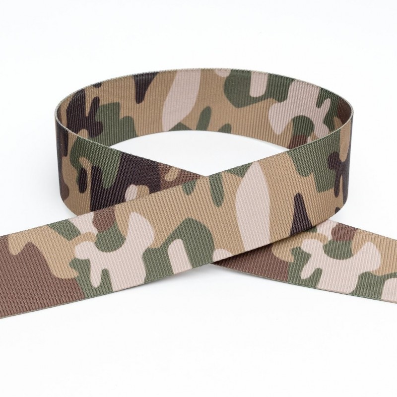 Army Camouflage Webbing Polyproplene Strapping 25mm, 38mm or 50mm Wide