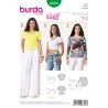Burda Sewing Pattern 6820 Style Misses' Stylish Basic T-Shirt for Summer
