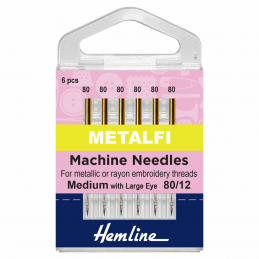 Hemline Metalfil Metallic Machine Needle Medium 80/12