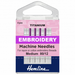 Titanium 75/11 Hemline Embroidery Machine Needles Various Styles And Types
