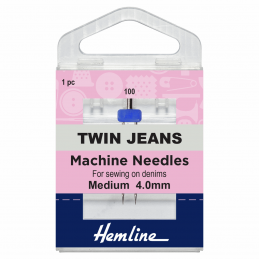 Hemline Twin Jeans Machine Needles Medium 90/14 4mm 