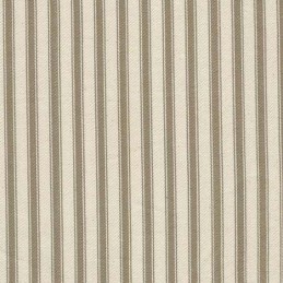 Taupe 100% Cotton Canvas Fabric 8mm Ticking Stripes Woven Soft 53" 137cm Wide