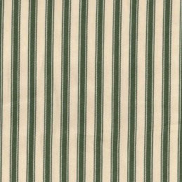 Olive 100% Cotton Canvas Fabric 8mm Ticking Stripes Woven Soft 53" 137cm Wide