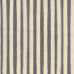 Grey 100% Cotton Canvas Fabric 8mm Ticking Stripes Woven Soft 53" 137cm Wide