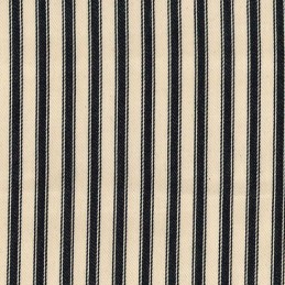 Black 100% Cotton Canvas Fabric 8mm Ticking Stripes Woven Soft 53" 137cm Wide