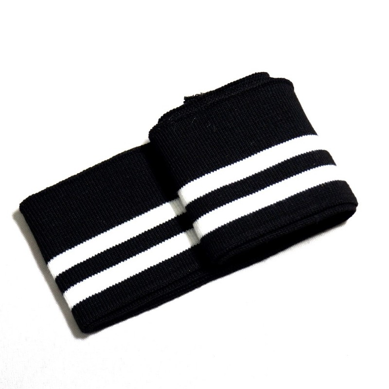Pre Cut Ribbed Cuffing Jersey Waistband Sports Stripes 6cm x 110cm