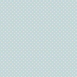 Baby Blue Basic Spot Polka Dots 100% Quality Cotton Quilting Patchwork Fabric (Makower)