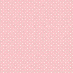 Baby Pink Basic Spot Polka Dots 100% Quality Cotton Quilting Patchwork Fabric (Makower)