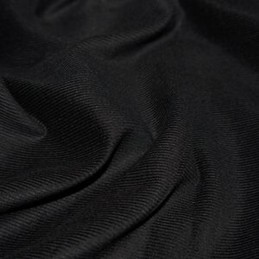 Black Plain 21 Wale Cotton Corduroy Fabric John Louden Soft Needlecord 140cm Wide