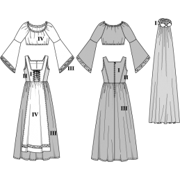 Burda Sewing Pattern 2509 Lady Of The Castle Vintage Fancy Dress Costume