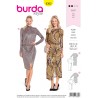 Burda Sewing Pattern 6362 Style Woman's Jersey Smart Formal Dress