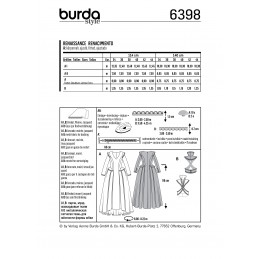 Burda Sewing Pattern 2768 Historical Hooped Skirt 1848 Fancy Dress Costumes
