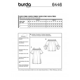 Burda Sewing Pattern 6444 Woman's Elastic Waist Plus Size Jumpsuit