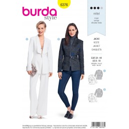 Burda Sewing Pattern 6376 Style Woman's Stylish Blazers with Belt