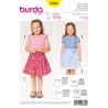 Burda Sewing Pattern 9364 Style Child's Top Shirt and Elastic Skirt
