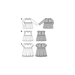 Burda Sewing Pattern 9362 Style Child's Girls Summer Dress Skirt and Shirt
