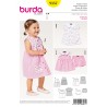 Burda Sewing Pattern 9357 Style Infant Toddlers Summer Dress & Shorts Sleeves