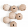 Trimits 20mm Natural Beech Wood Wooden Craft Balls Pack of 7