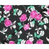 100% Cotton Fabric Graphic Illustrated Mix Floral Flower Rose Leaves 145cm Wide