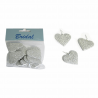 10x Glitter Solid Heart Hangers Embellishments Craft Cardmaking Scrapbooking