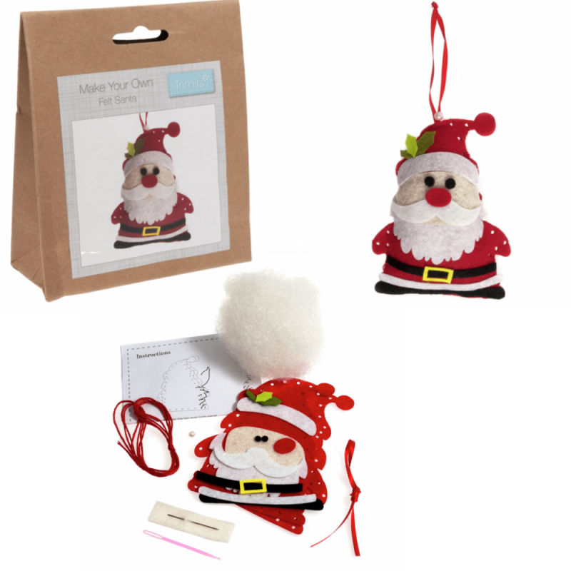Trimits Christmas Felt Decoration Kit Sewing Craft Haberdashery Xmas