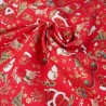 100% Cotton Fabric Christmas Present Santa Sack Reindeer Glove Hat 140cm Wide