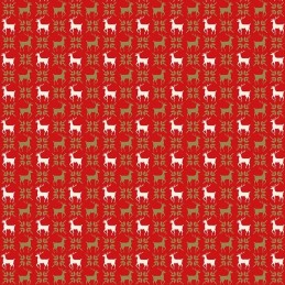 100% Cotton Fabric Christmas Holly Leaf Festive Xmas Festive 140cm Wide Red