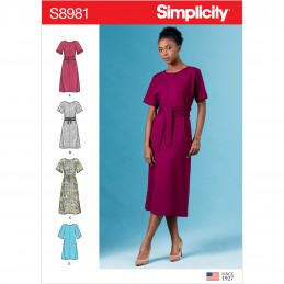 Simplicity Sewing Pattern 8981 Misses' Front Tie Dresses