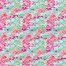 Mermaid Fine Glitter Fabric Sparkly Vinyl Backed Material Decor Watermelon