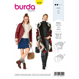 Burda Style Sewing Pattern 6249 Women's Casual Winter Jackets Coats