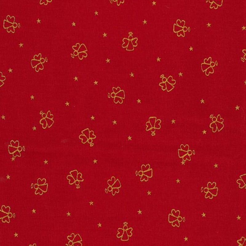 100% Cotton Fabric John Louden Christmas Angel Outlines & Stars Festive Xmas
