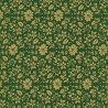 100% Cotton Fabric John Louden Metallic Print Christmas Holly Vine Flower Leaves